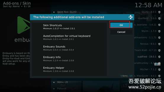 Kodi 20 及神级皮肤Embuary 安装，电影电视剧导入教程配合阿里云盘使用